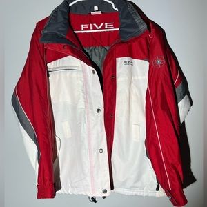 Women's Red and White Jacket